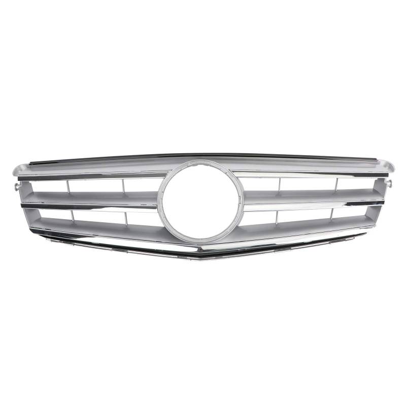 Areyourshop Front Bumper Grille für C Class W204 W/LED Emblem C300/C350 08-14 Chrome von Areyourshop