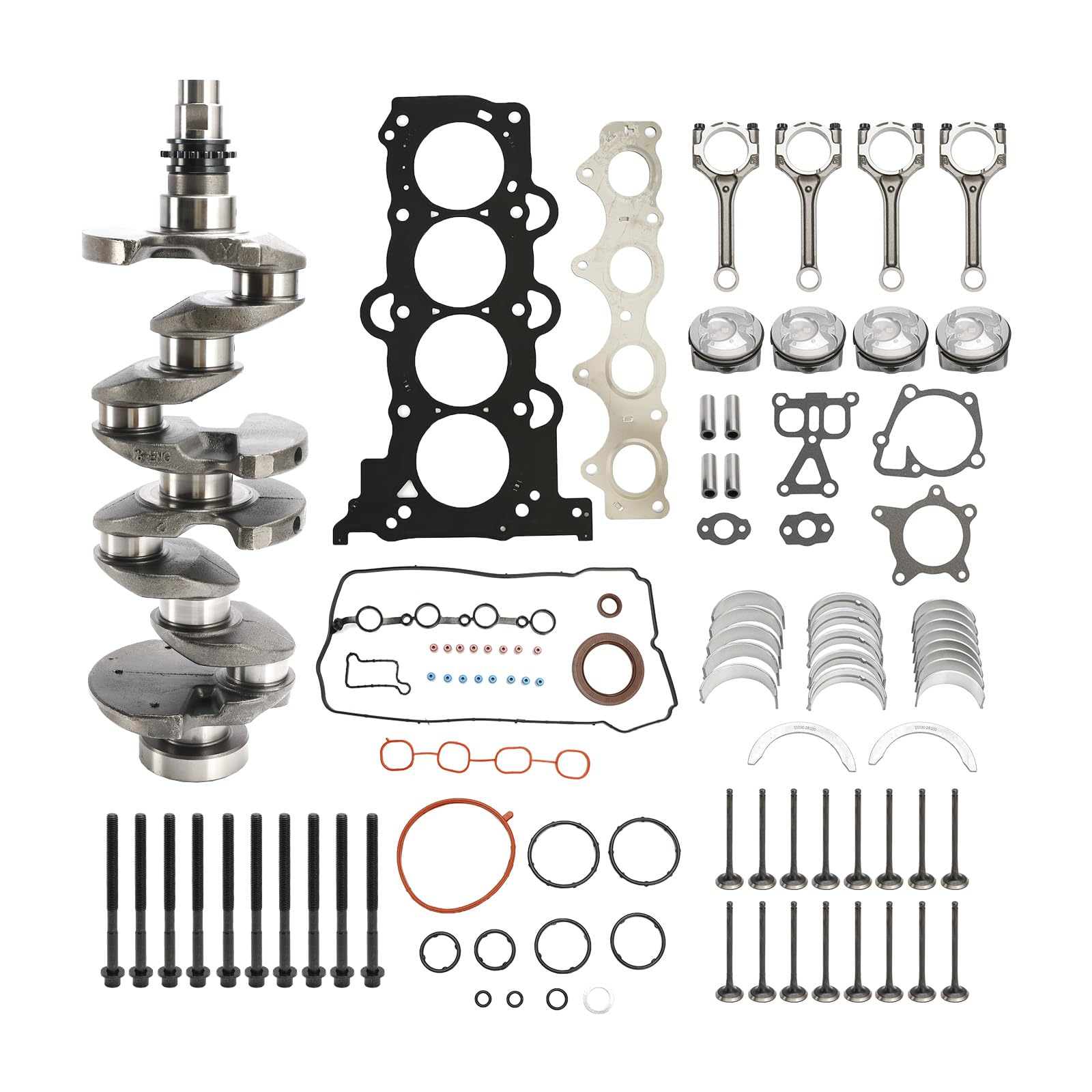 Areyourshop G4FD Engine Rebuild Overhaul Kit w/Crankshaft & Connecting Rod Fit für Hyundai 1.6L von Areyourshop