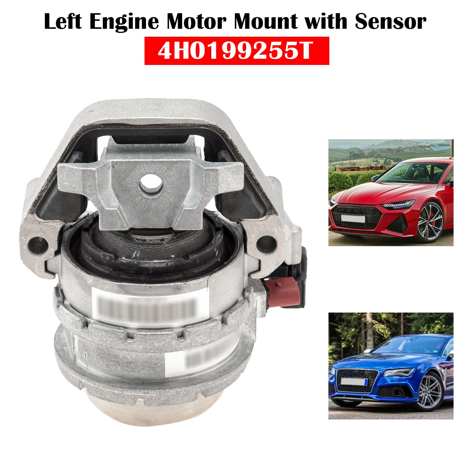 Areyourshop Left Engine Motor Mount with Sensor 4H0199255T Fit für Audi S6 RS6 S7 RS7 4.0L von Areyourshop