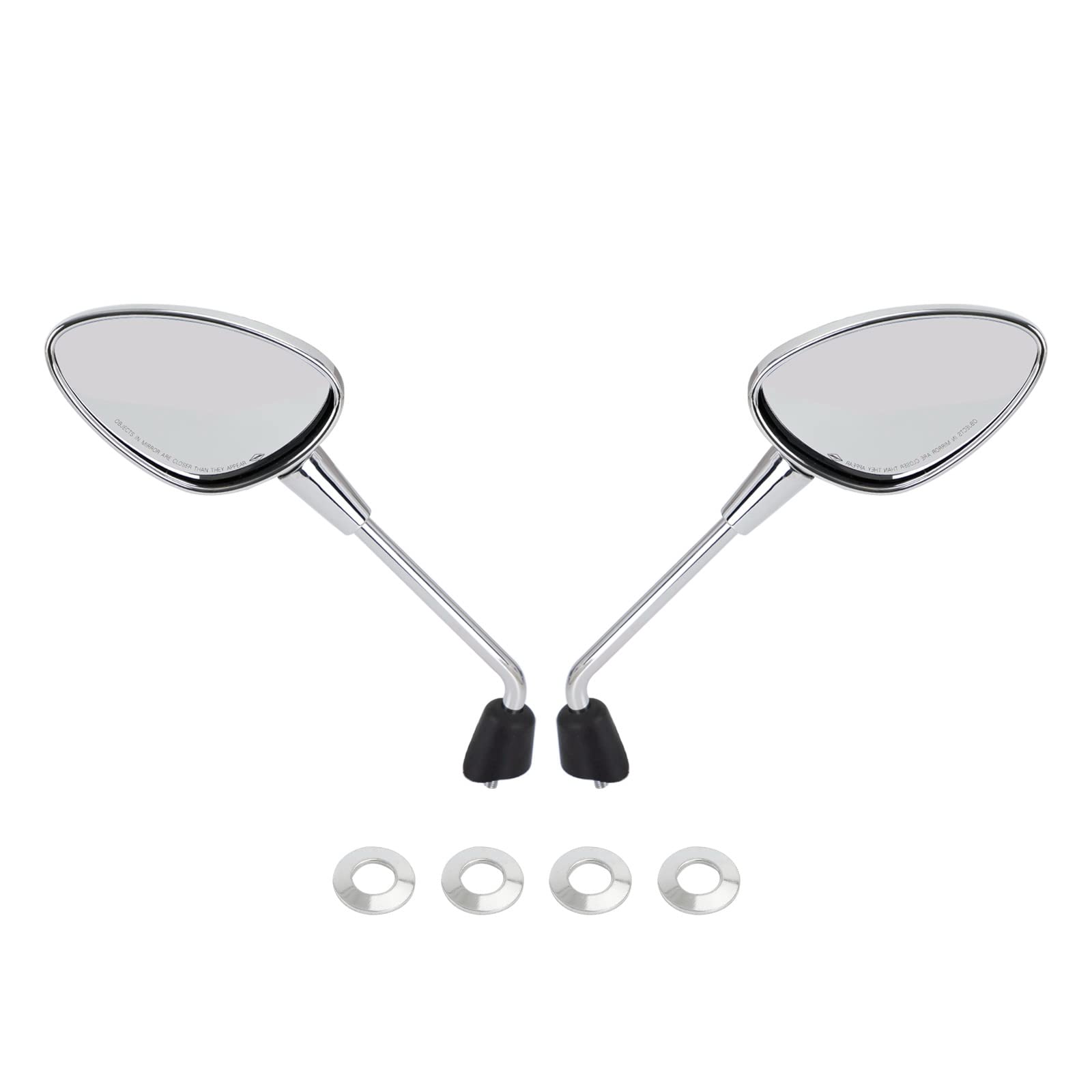 Areyourshop Left & Right Rearview Mirror Chrome Fit for Vespa Sprint 50 125 150 2014-2022 von Areyourshop