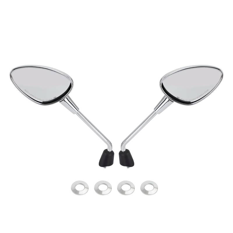 Areyourshop Left & Right Rearview Mirror Chrome Fit for Vespa Sprint 50 125 150 2014-2022 von Areyourshop