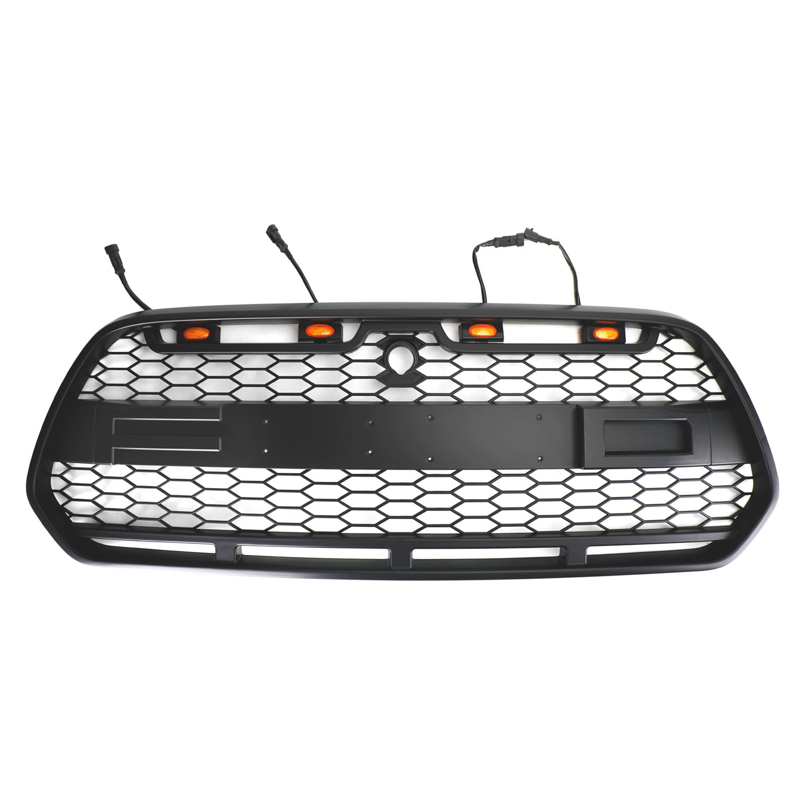 Areyourshop Matt Black Front Bumper Grille Grill w/LED Fit for Ford Transit MK8 2015-2018 Raptor von Areyourshop