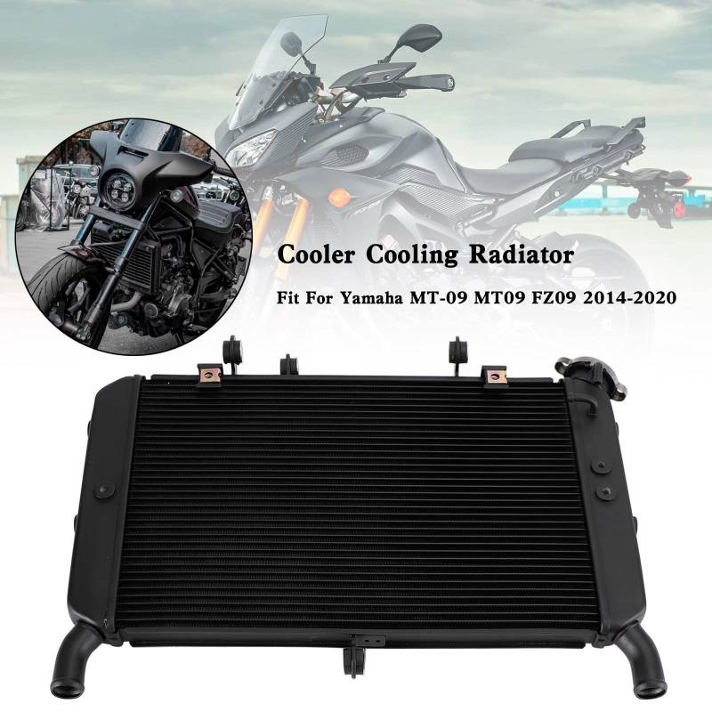 Areyourshop Radiator Cooler Cooling Fit für Yamaha FZ09 MT09 MT-09 2014-20 Tracer 900 19-20 von Areyourshop