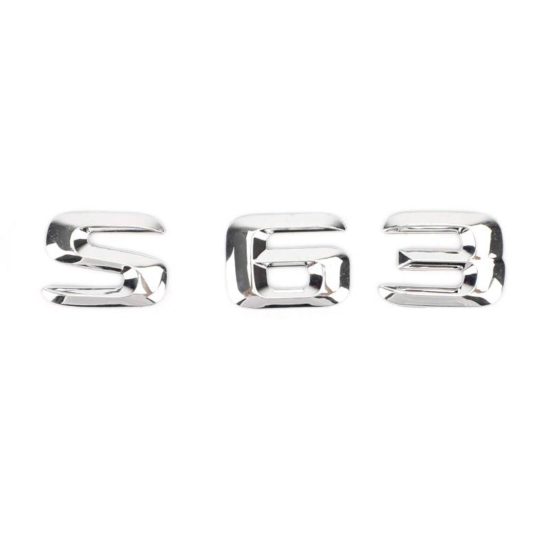 Areyourshop Rear Trunk Nameplate Emblem Abzeichen Aufkleber Decal für S63 Chrome von Areyourshop