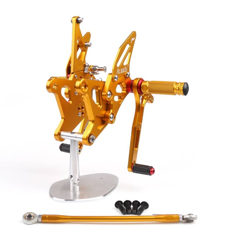 Areyourshop Rearset Rear Set Fit for Kawasaki ZX6R ZX 6R 2005-2006 Gold von Areyourshop