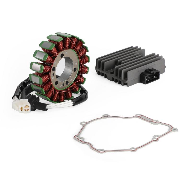 Areyourshop Regler-Stator-Spulen-Dichtungssatz, Magnetspulen-Stator + Spannungsregler + Dichtungs-Assy 5SL-81960-00-00 für Ya-ma-ha R6 R6S RJ05 RJ09 2003-2009 von Areyourshop