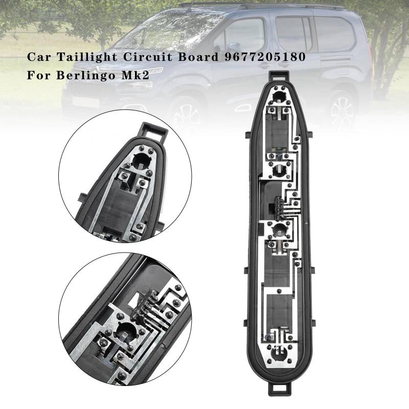 Areyourshop Rückleuchten Car Taillight Circuit Board 9677205180 Fit for Berlingo Mk2 von Areyourshop