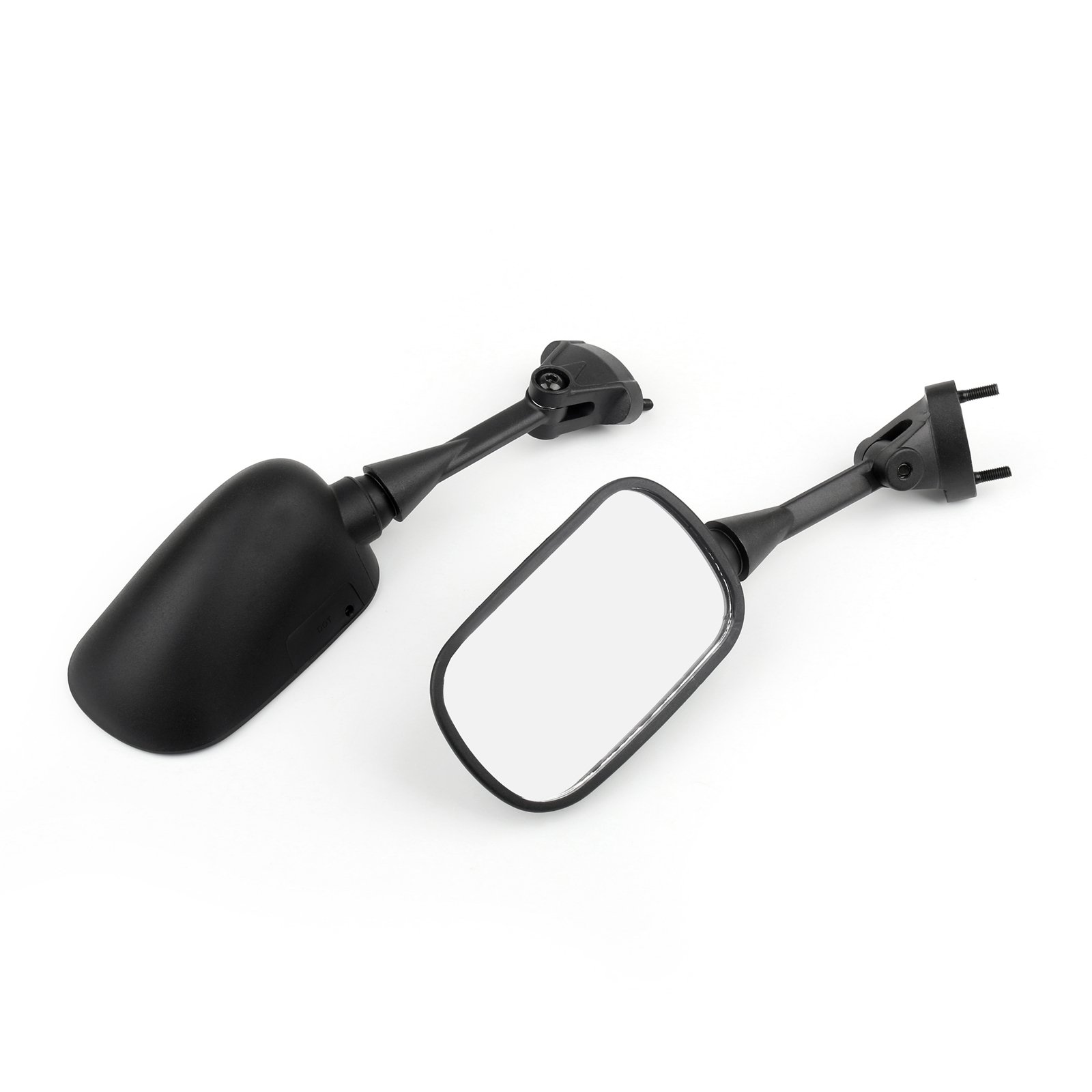 Areyourshop Side Rear View Mirrors Fit for Kawasaki Ninja ZX6R 2005-2008 ZX 10R 2004-2008 Black von Areyourshop