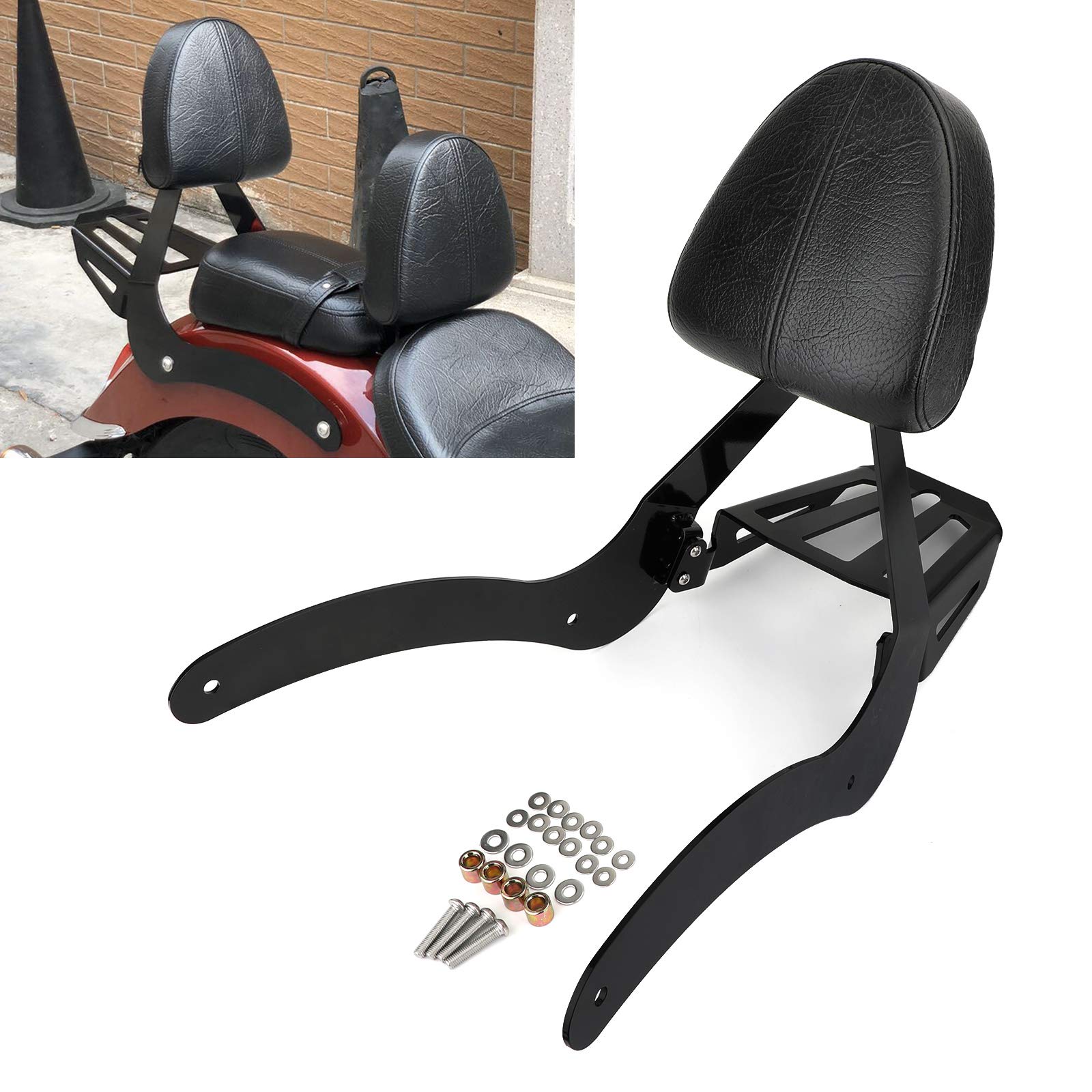 Areyourshop Sozius Sissy Bar Gepäckträger für Indian Scout Sixty 2014-2020，Schwarz von Areyourshop