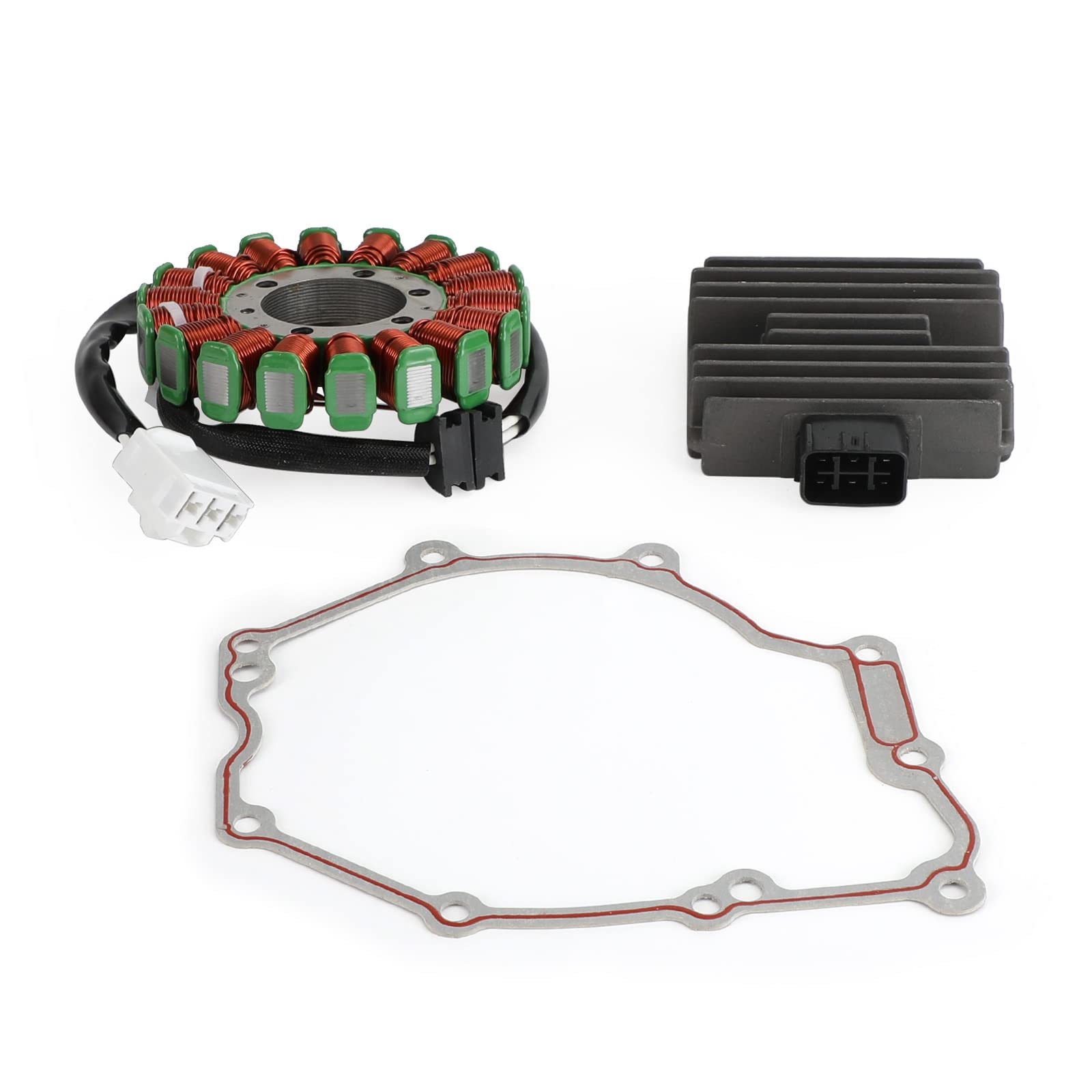 Areyourshop Stator mit Regler und Dichtung Set Fit für Yamaha YZF-R6 R6 RJ11 RJ15 Bj 2006-2016 von Areyourshop