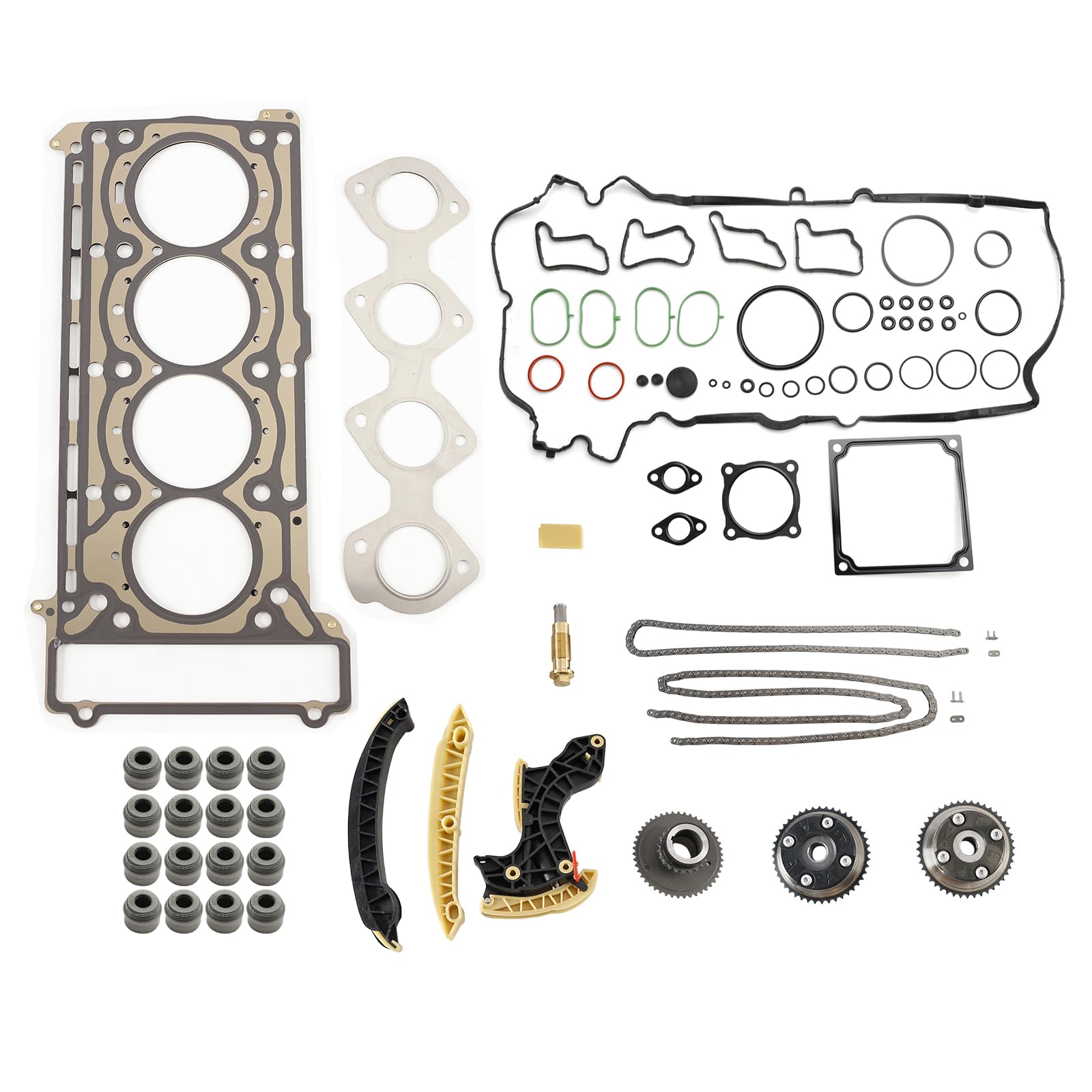 Areyourshop Timing Chain Kit & Camshaft Gears & Head gGasket Set Fit für Mercedes E-Class von Areyourshop