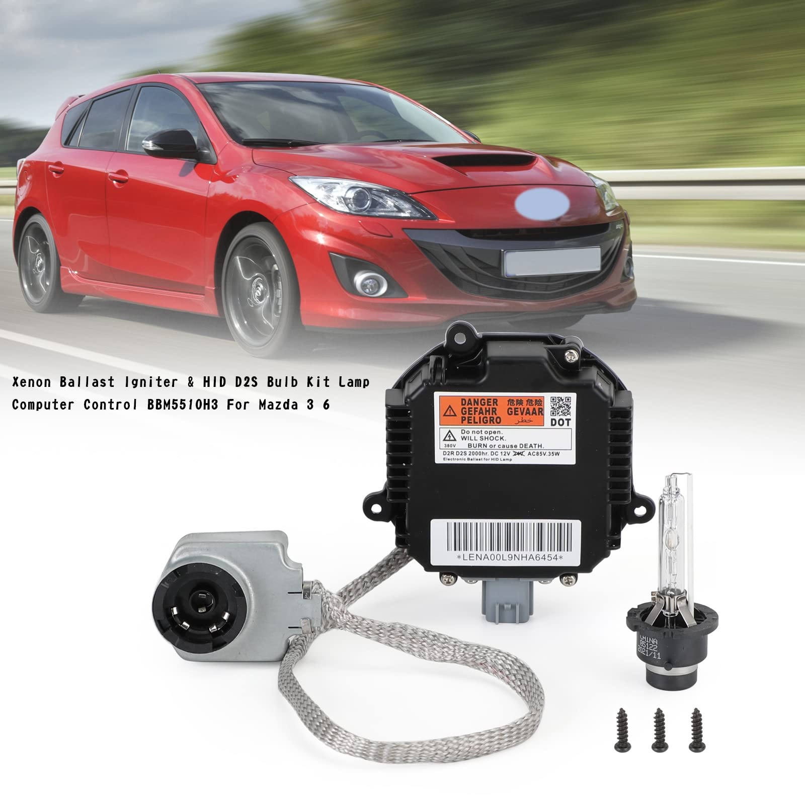 Areyourshop Xenon Ballast Igniter&HID D2S Bulb Kit Computer Control BBM5510H3 Fit for Mazda 3 6 von Areyourshop