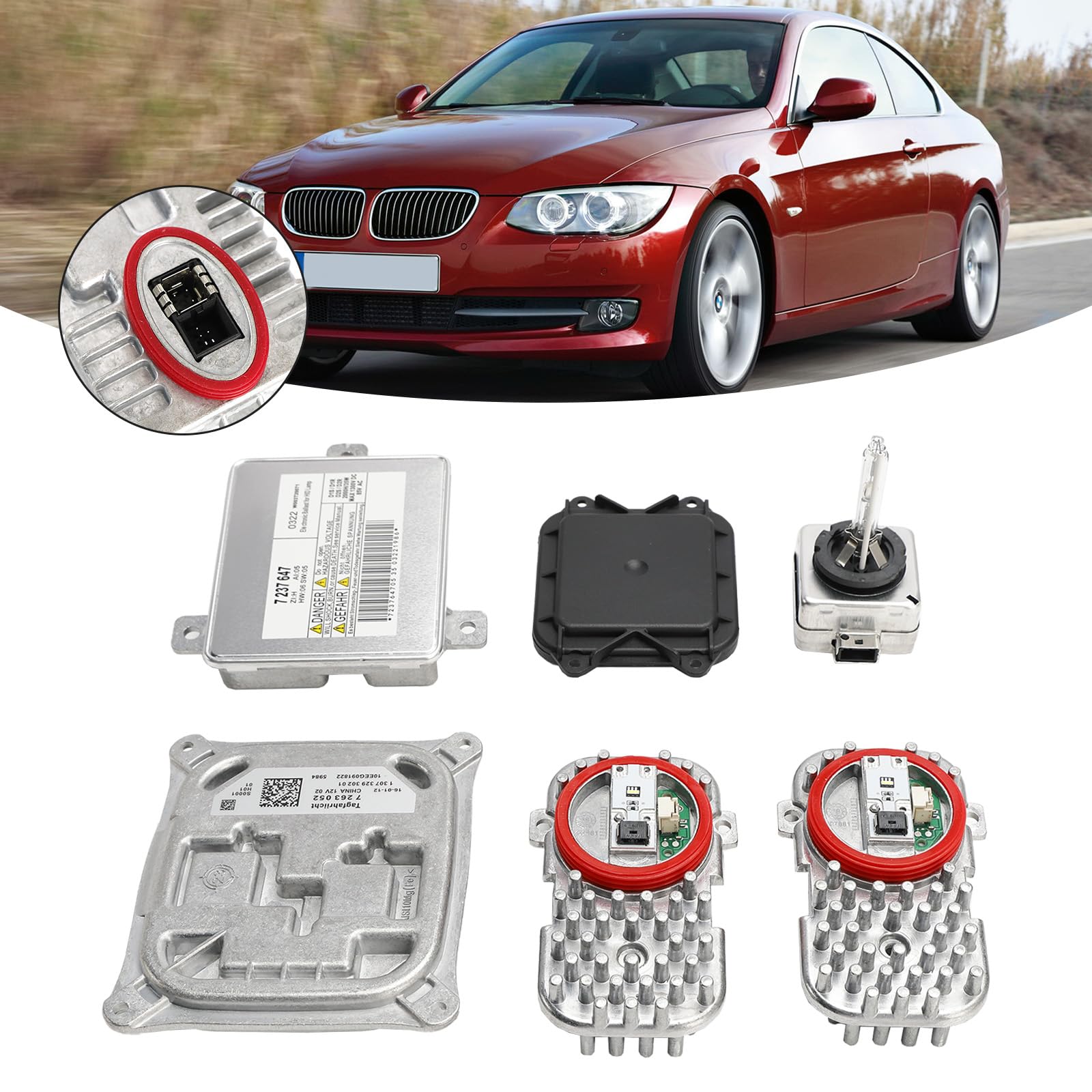 Areyourshop Xenon Ballast Kit 7237647 Fit for BMW 3 Series E92 E93 328i 335i 2011-2013 von Areyourshop