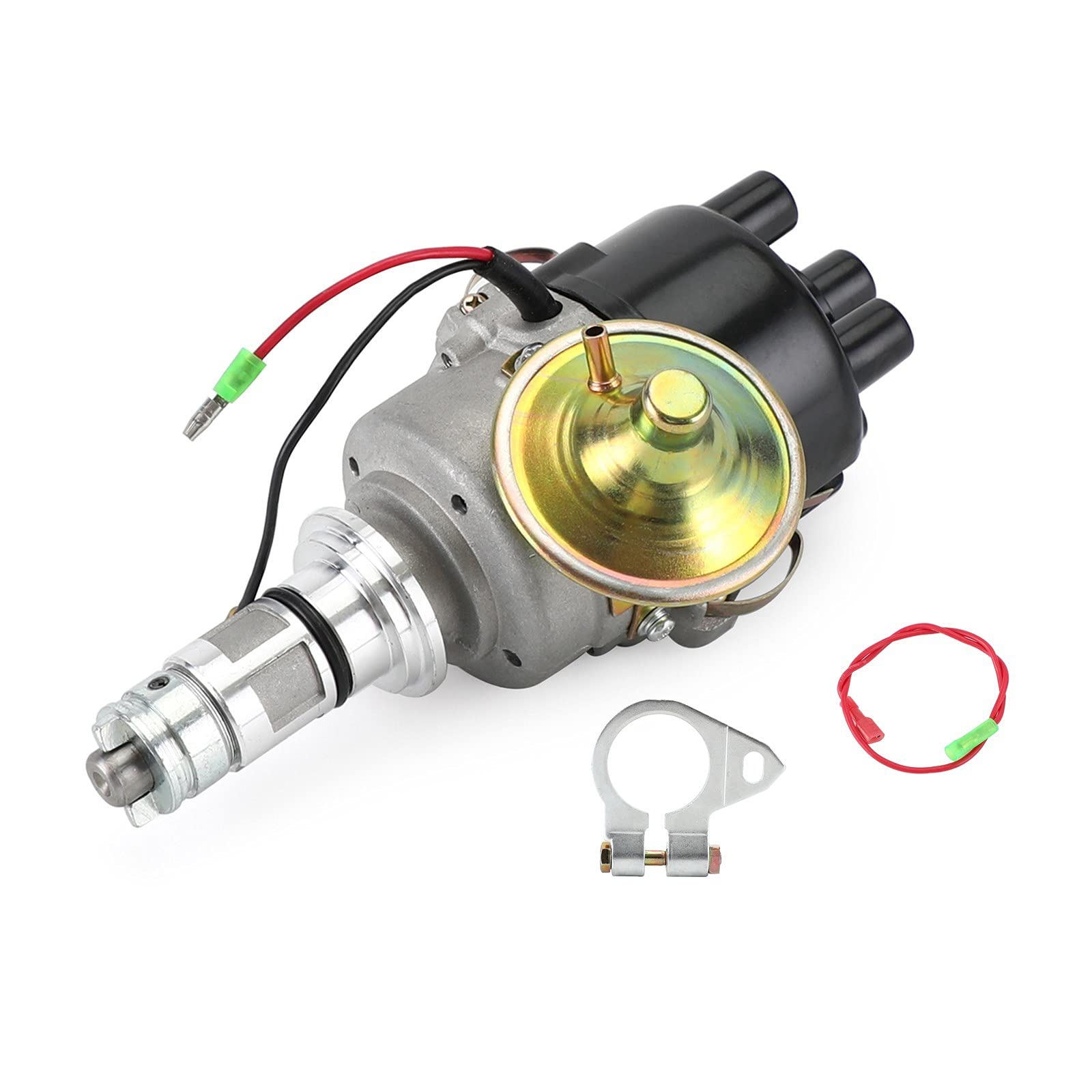 AreyourshopVakuum-Elektronischer Verteiler für Mini, für MGB, für Austin, für Triumph – Ersetzt Lucas 25D/45D/DM2, 4-Zylinder-Motor, Inklusive Kappe & Nietenloser Rotorarm von Areyourshop