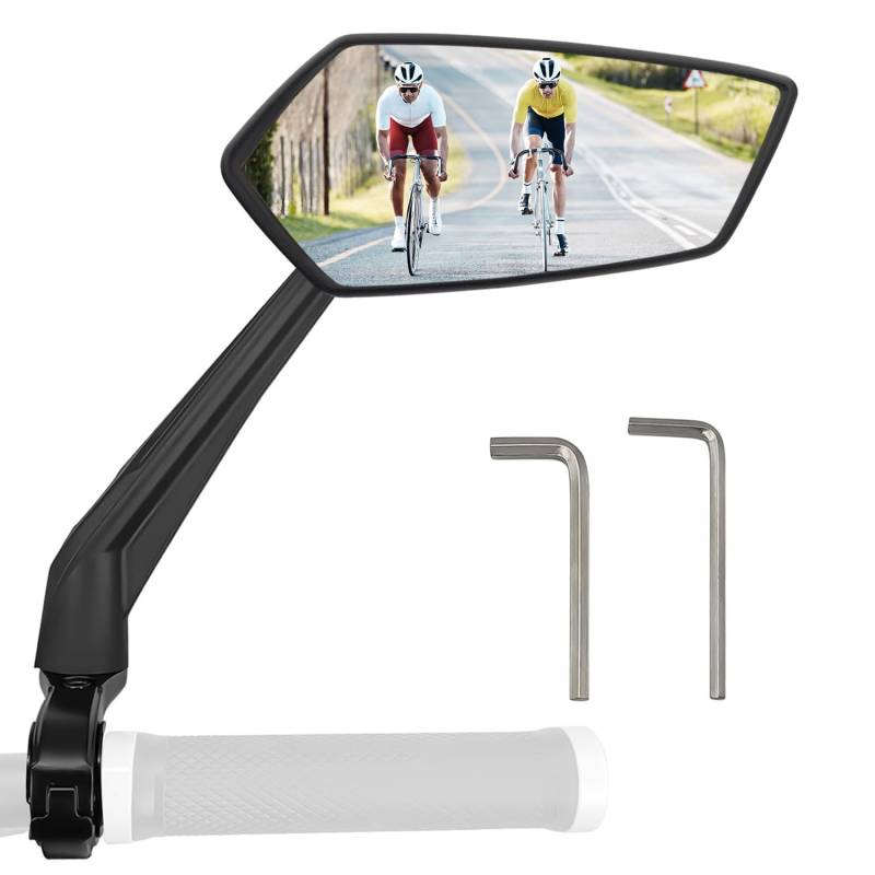 Arkham Fahrradspiegel HD Extra Große Spiegelfläche Schlagfestes Echtglas, Fahrrad Spiegel für Lenker 21-25.4mm,Rückspiegel Fahrradspiegel für E-Bike, Fahrradrückspiege Universal (Rechts) von Arkham