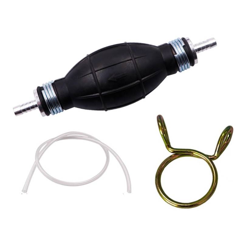 Armastuse Manuelle Pumpe, Dieselpumpe mit 2 m Siphonschlauch aus Gummi für Boote, Autos, Fahrzeuge, tragbare Kraftstoffpumpe mit Schelle zum Umfüllen von Diesel, Flüssigkeit, Benzin (10 mm) von Armastuse