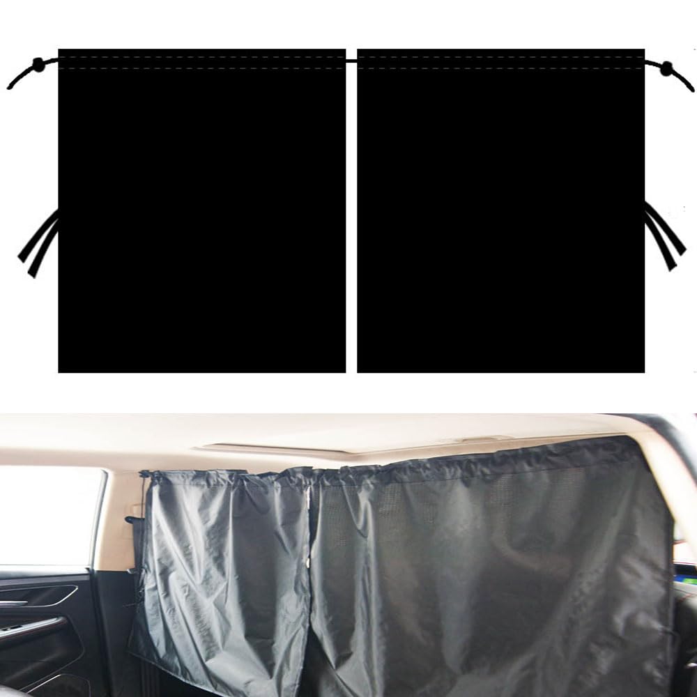 Autovorhänge, 2 Stück, Sonnenschutz für Auto, Seitenfenster, Sonnenblende für Auto, Seitenfenster, flexibel, abnehmbar, für Camping, Reisen, Schlafen (70 x 80 cm) von Armastuse