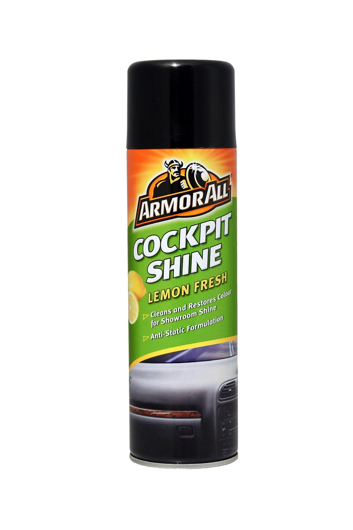 ARMOR ALL 85500L Cockpit-Shine Zitronenfrisch 500 ml GAA85500GB, antistatische Innenreinigung von Armor All