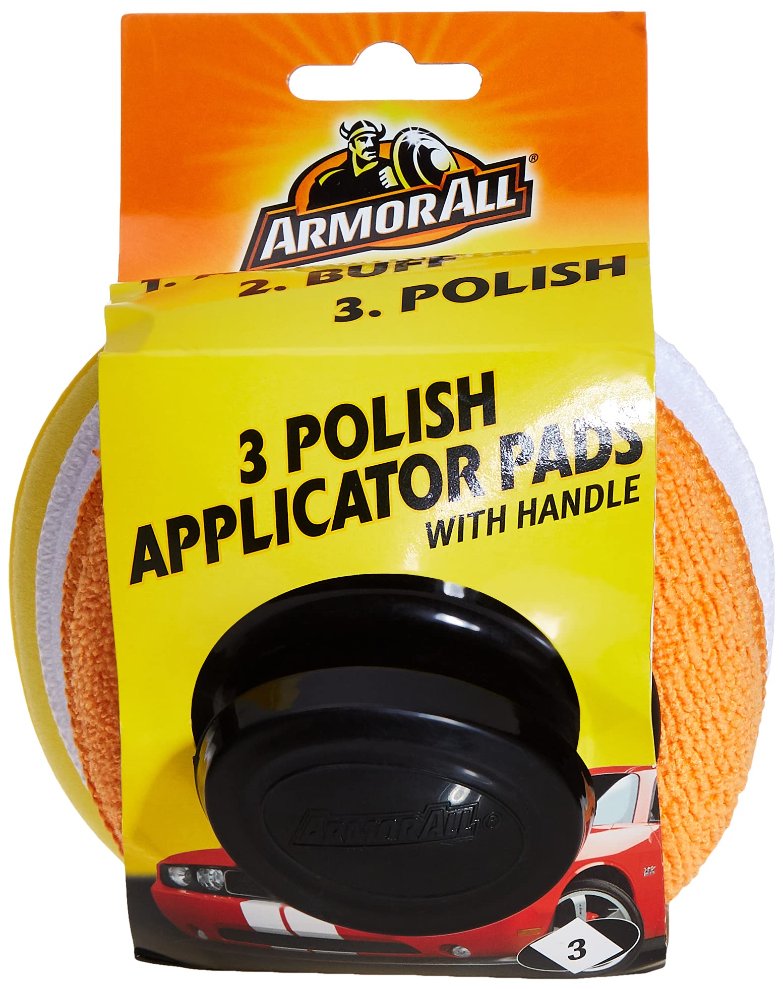 Armor All Autopolitur Applikator Pads mit Handle, 3 Pads von Armor All