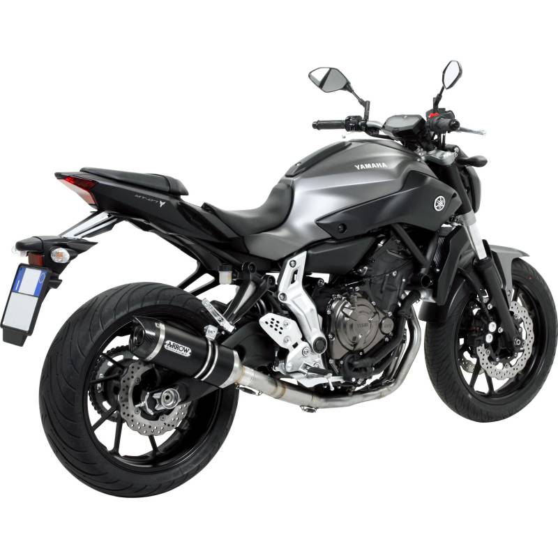 Arrow Exhaust Thunder Auspuff 2in1 für Yamaha MT-07 Alu schwarz/Carbon von Arrow Exhaust