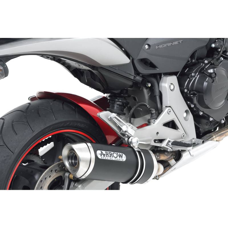 Arrow Exhaust Thunder Auspuff für CB/CBR 600 07-/11- Alu schwarz/Edelstahl von Arrow Exhaust