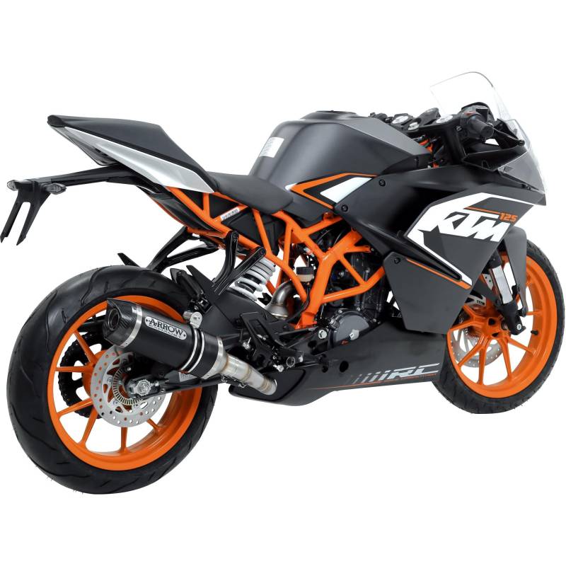 Arrow Exhaust Thunder Auspuff für KTM RC 125 Alu schwarz/Carbon von Arrow Exhaust