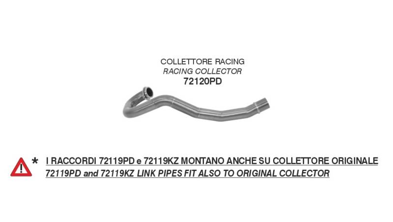 Arrow Edelstahl Sport Auspuff Krümmer No-Kat Racing für KTM 690 SMC R / Enduro R Bj. 2009-2016 von Arrow