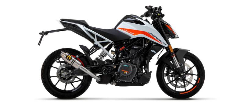 Sport Auspuff Arrow GP2 TITAN für KTM Duke 125 /KTM Duke 390 Bj.2021-2023 EURO5 eintragungsfrei +ABE von Arrow