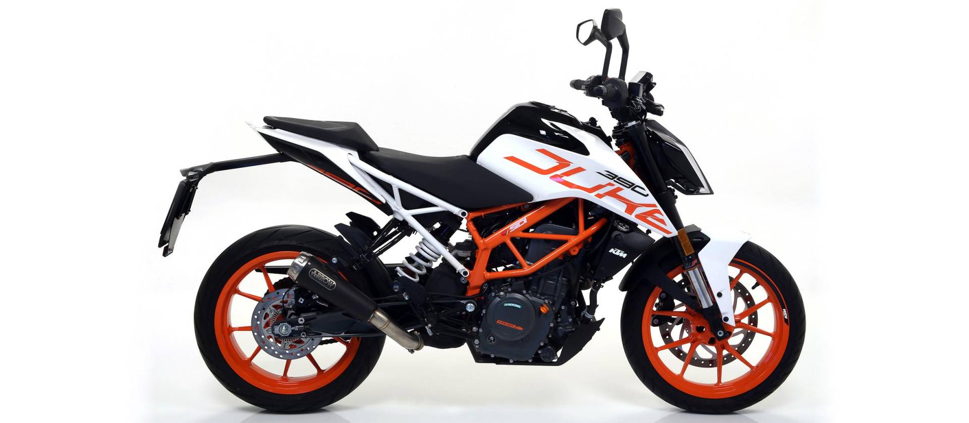 Sport Auspuff Arrow Pro-Race BLACK für KTM Duke 125 / 390 Bj. 2017-2020 EURO-4 +ABE eintragungsfrei von Arrow