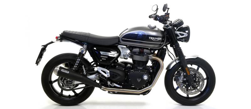 Sport Auspuff Arrow Pro-Racing Edelstahl BLACK Triumph Speed Twin Bj. 2019-2020 EURO-4 +ABE von Arrow