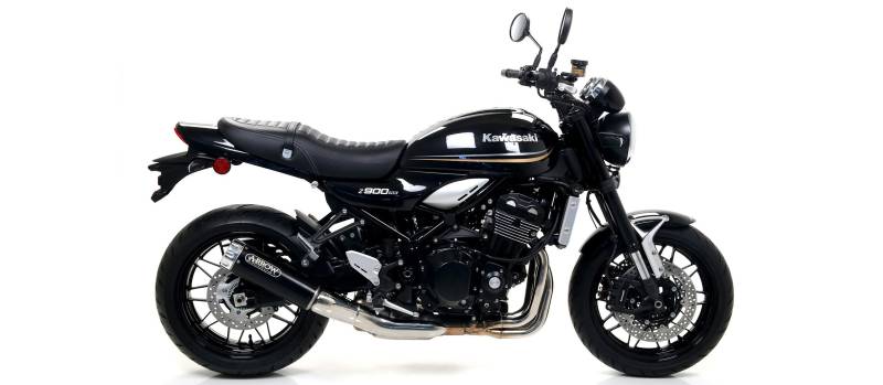 Sport Auspuff Arrow Rebel Dark Alu-Endkappe Kawasaki Z 900 RS Bj. 2017-2020 EURO-4 eintragungsfrei von Arrow