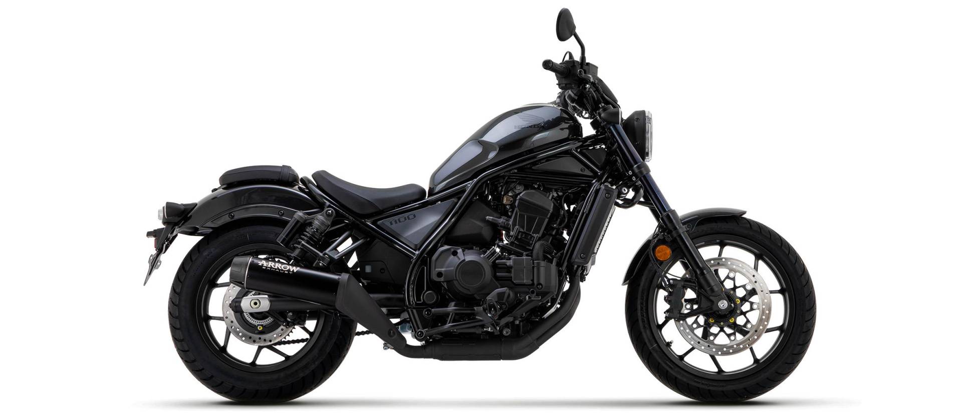 Sport Auspuff Arrow Rebel Dark Carbonkappe Honda CMX 1100 Rebel Bj.2021-2024 SC83 eintragungsfrei von Arrow