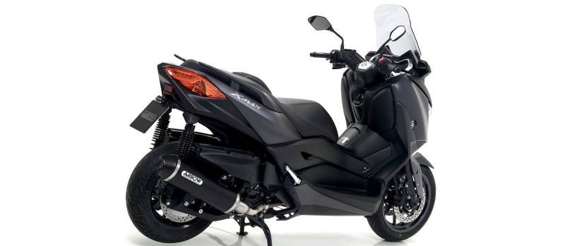 Sport Auspuff Arrow "URBAN" Aluminium BLACK Yamaha XMAX 400 Bj.2017-2020 SH12 +Kat /e-geprüft/EURO4 von Arrow