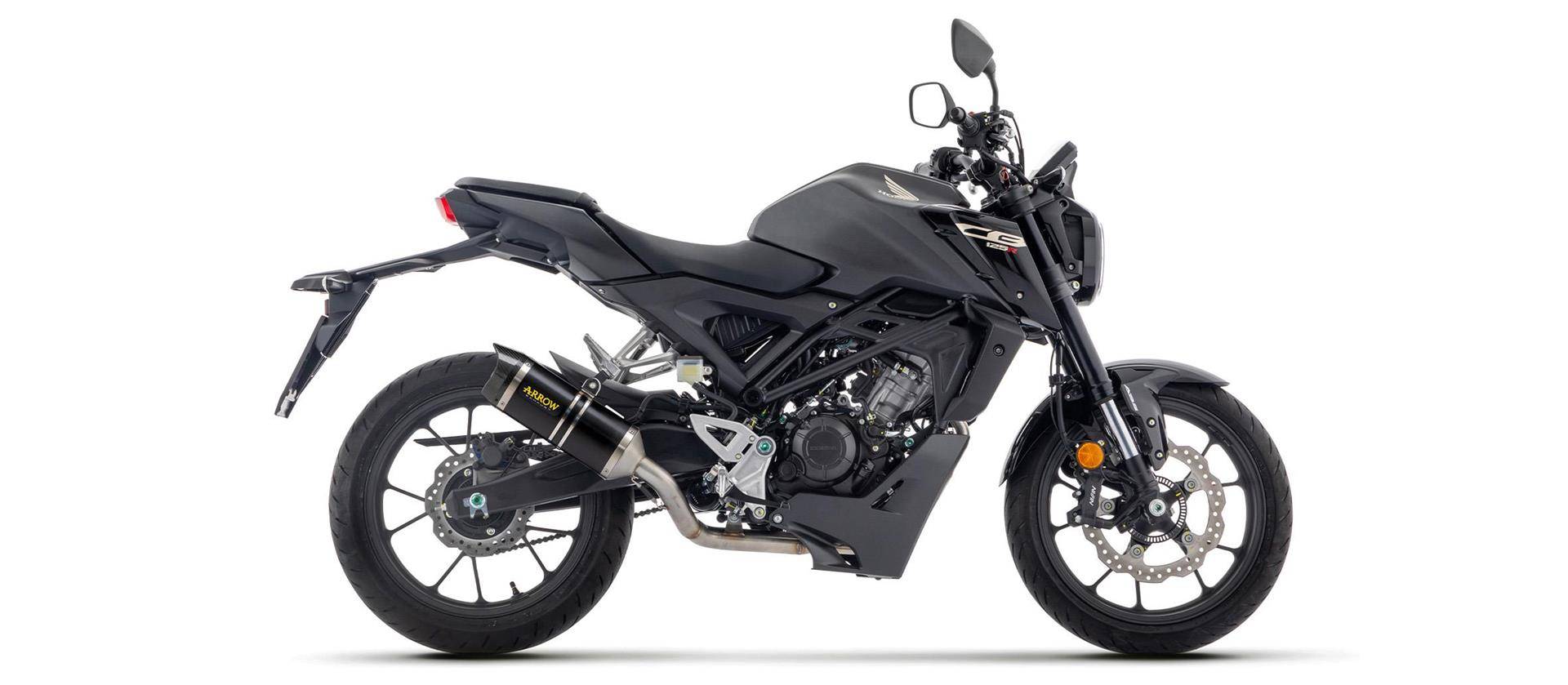 Sport Auspuff Komplettanlage Arrow Thunder BLACK Honda CB 125 R Bj.2024-2025 JC95 EURO5+ /KAT + ABE von Arrow