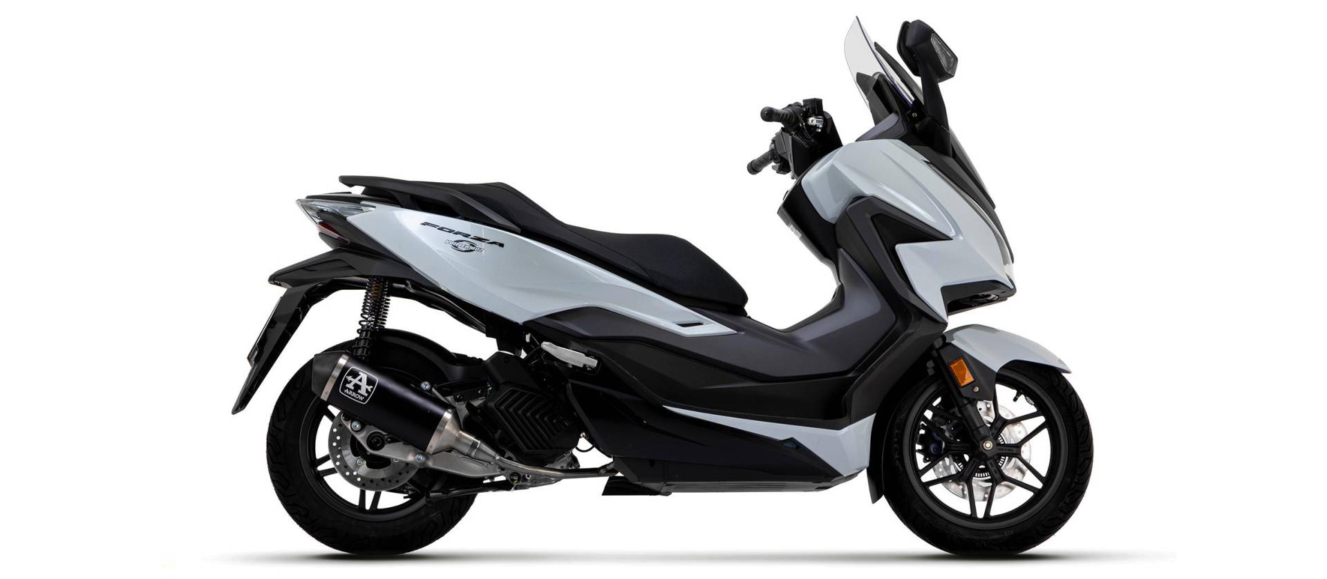 Sport Auspuff Komplettanlage Arrow URBAN Alu BLACK Honda NSS 125 Forza Bj.2021-2024 EURO5/e-geprüft von Arrow