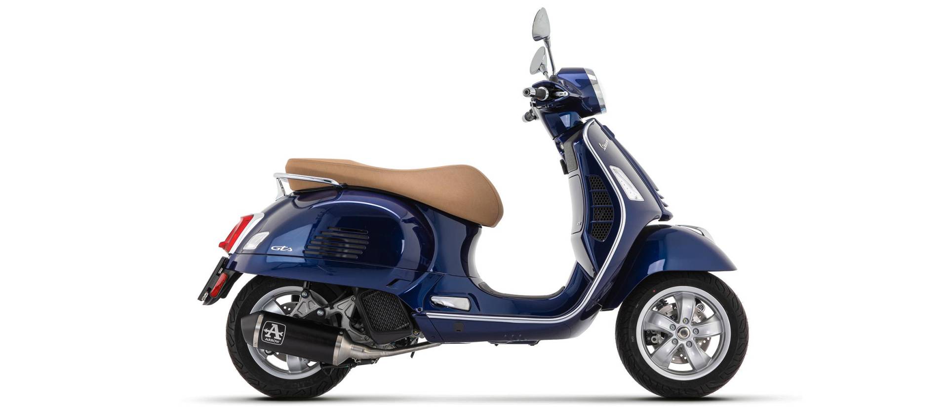 Sport Auspuff Komplettanlage Arrow "URBAN" Alu BLACK Vespa GTS 125 Bj.2021-2023 e-geprüft/EURO5 +ABE von Arrow