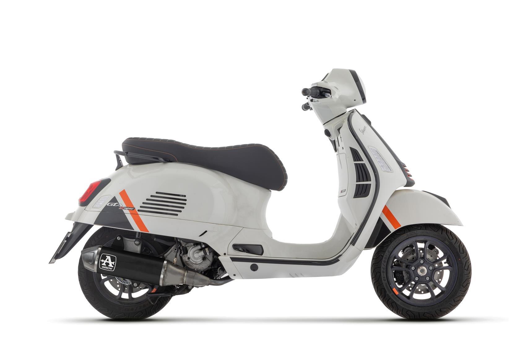 Sport Auspuff Komplettanlage Arrow URBAN Alu BLACK Vespa GTS 310 HPE Bj.2025 inkl. Kat / EURO5+ /ABE von Arrow