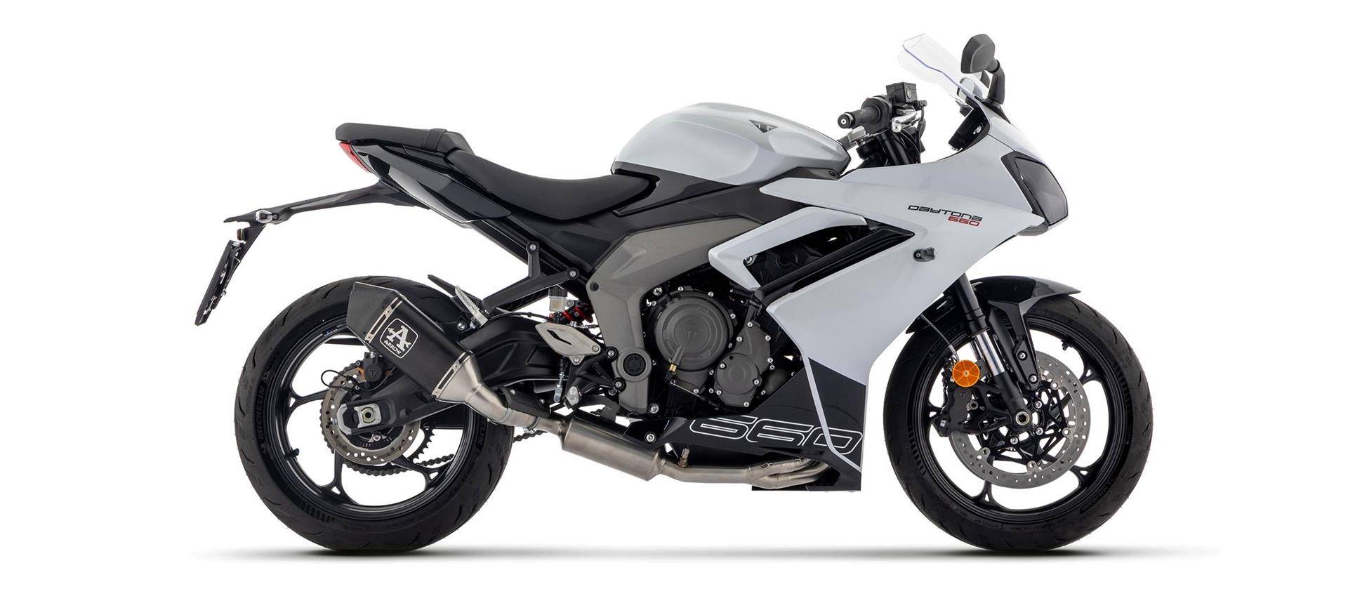 Sport Auspuff Komplettanlage Arrow Veloce BLACK Triumph Daytona 660 Bj.2024-2025 EURO5+ / +Kat +ABE von Arrow