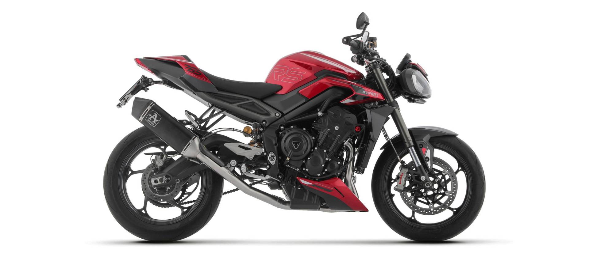 Sport Auspuff Komplettanlage Arrow Veloce BLACK Triumph Street Triple 765 RS Bj.23-24 EURO5 /Kat+ABE von Arrow