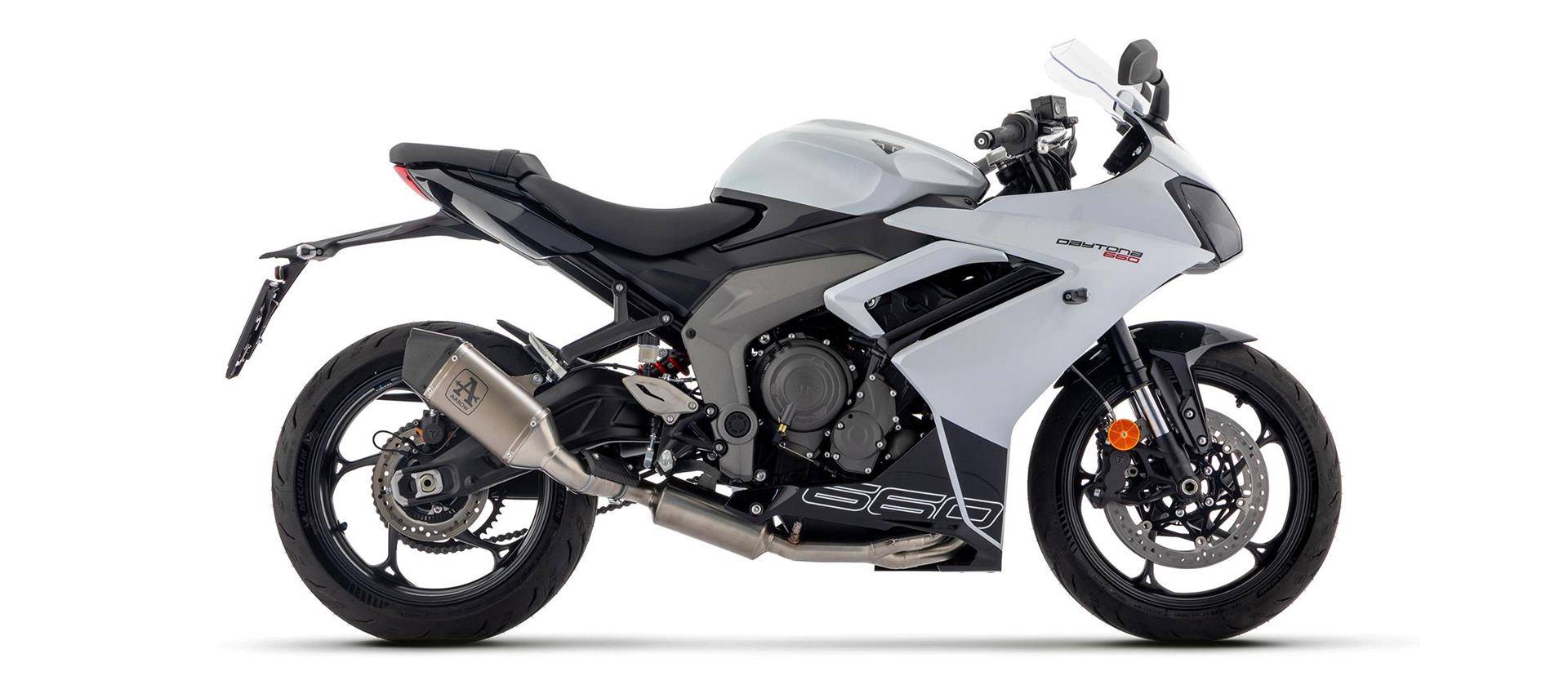 Sport Auspuff Komplettanlage Arrow Veloce TITAN Triumph Daytona 660 Bj.2024-2025 EURO5+ / +Kat +ABE von Arrow