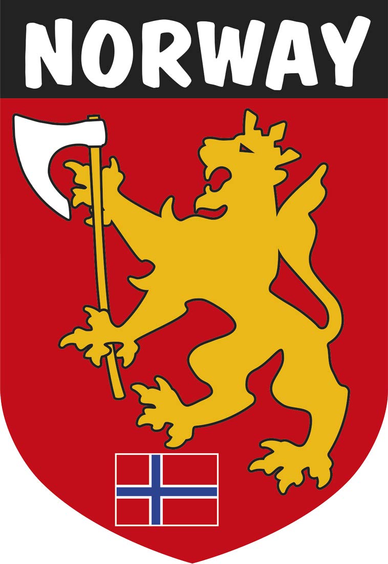 Artimagen Aufkleber Wappen Norwegen 40 x 60 mm. von Artimagen