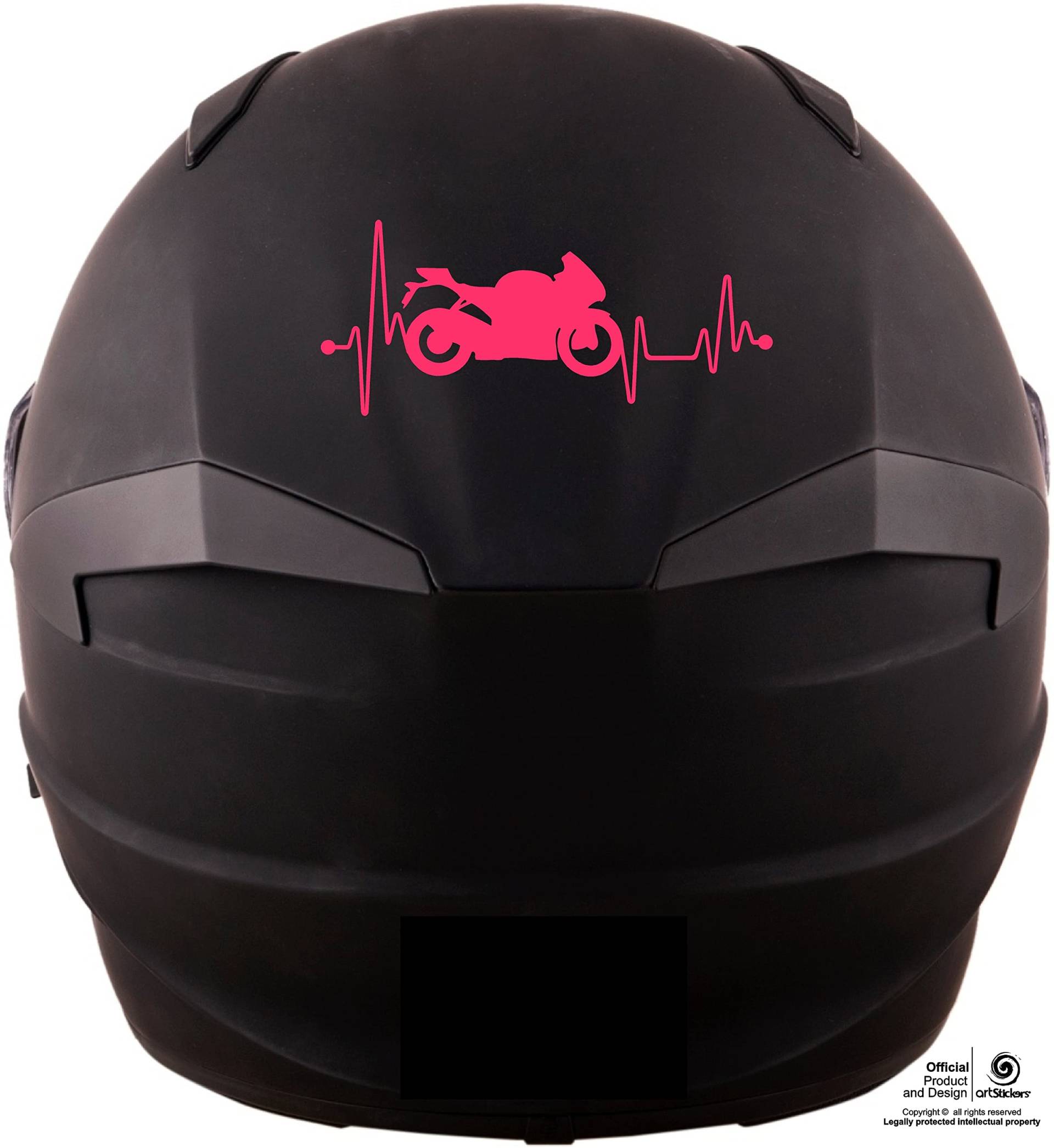 Artstickers 2 Stück Aufkleber für Motorradhelm, Dekoration für Motorradhelm, Motiv: Fuchsia von Artstickers