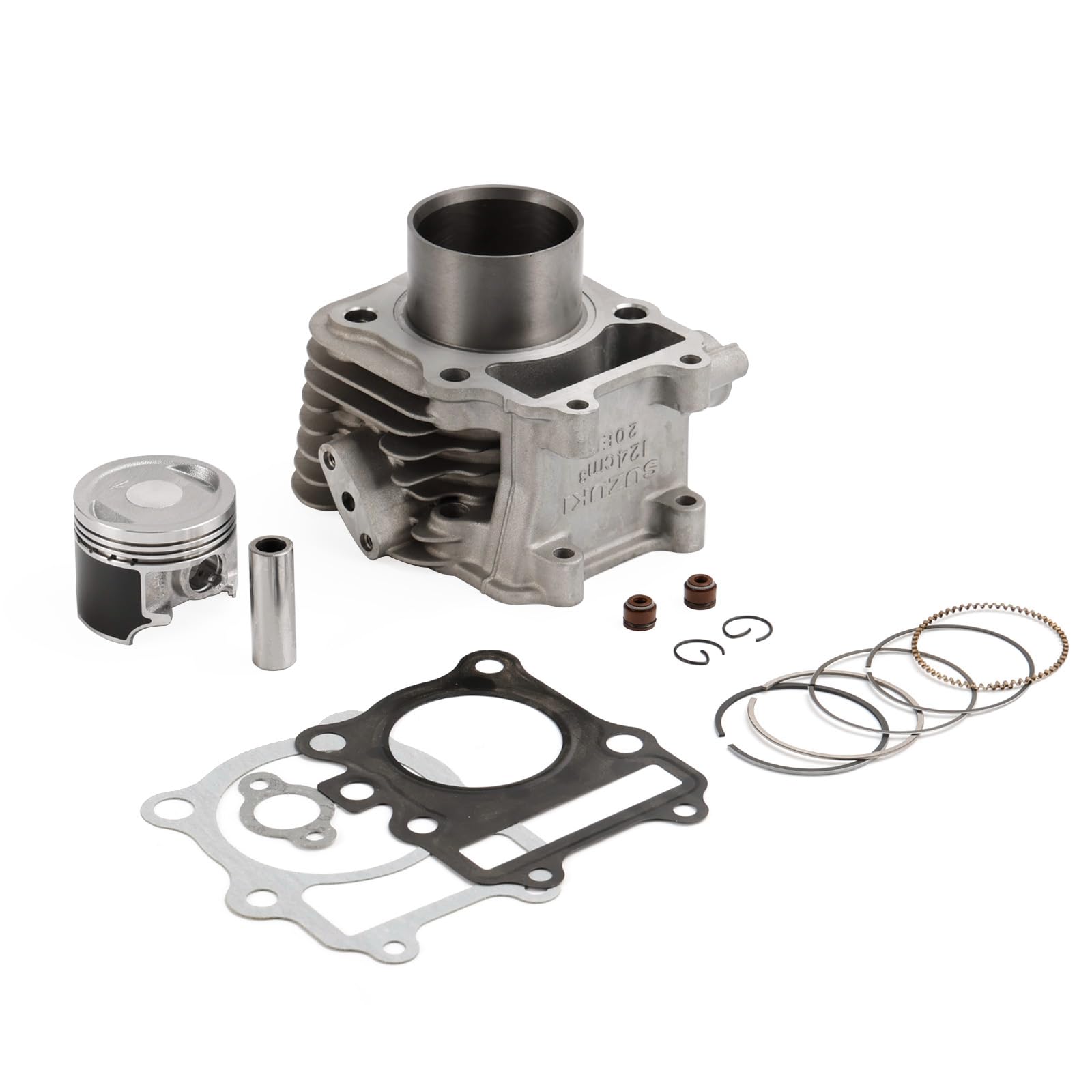 Artudatech 52mm Cylinder Piston Gasket Top End Rebuild Kit Compatible with Suzuki AN125 / VECSTAR 125 1995-2000 von Artudatech