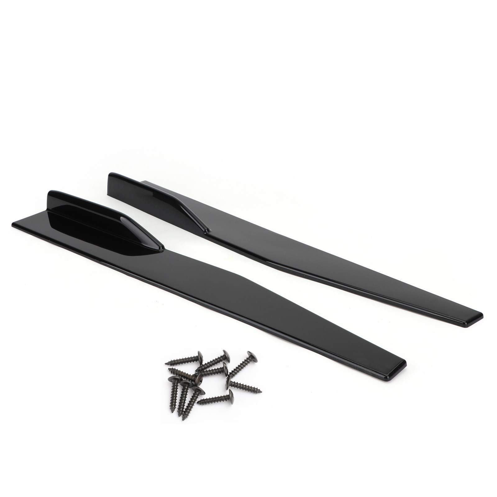 Artudatech Auto Seitenschweller Rocker Splitters Diffusor Winglet Wings 86cm Car Side Skirts Gloss Black von Artudatech