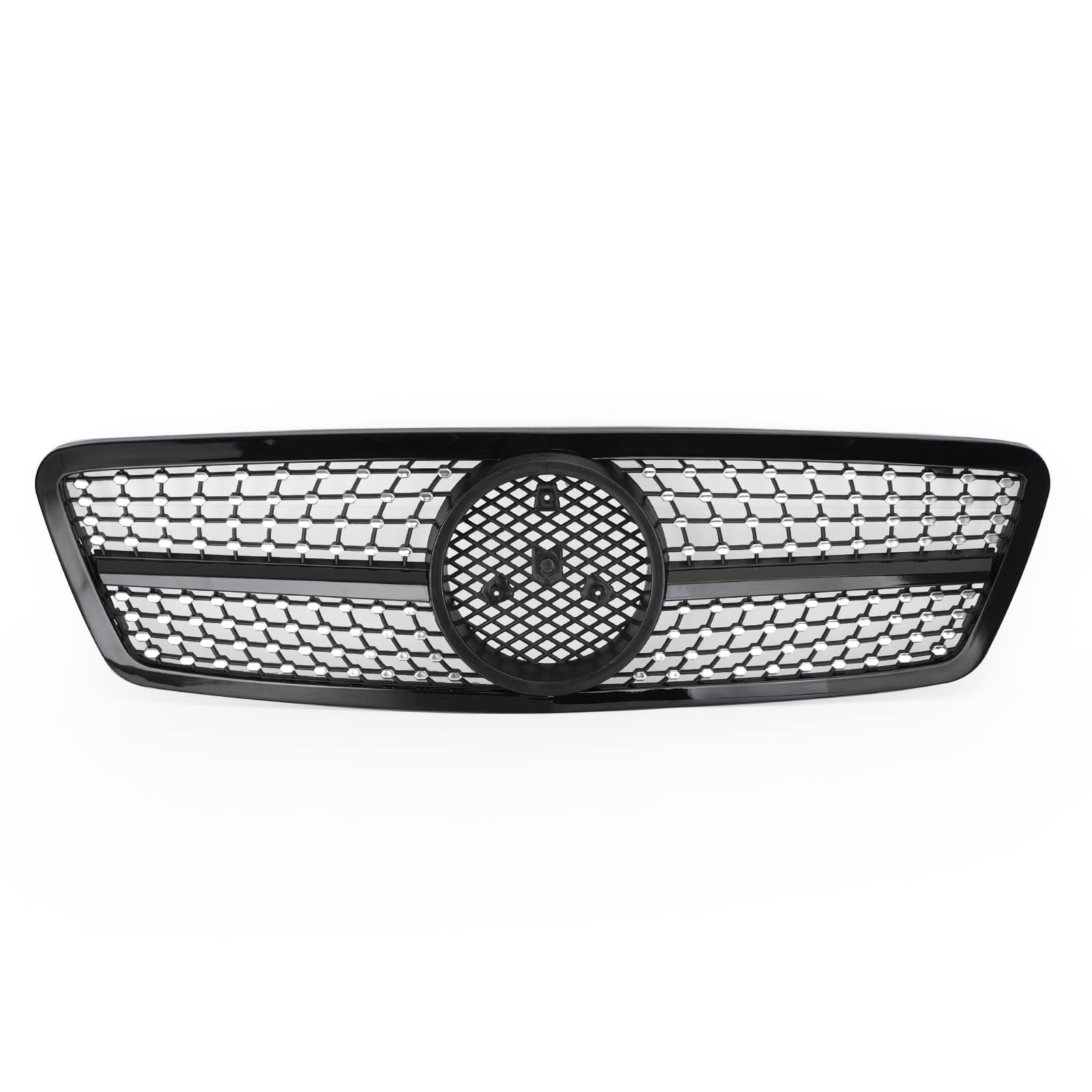 Artudatech Front Stoßstange Kühlergrill, Car Front Bumper Grille Cover Auto Frontgrill Stoßstangengrill C63 AMG Style Grille für W203 Sedan 2001-2007 C230 C320 C240 von Artudatech