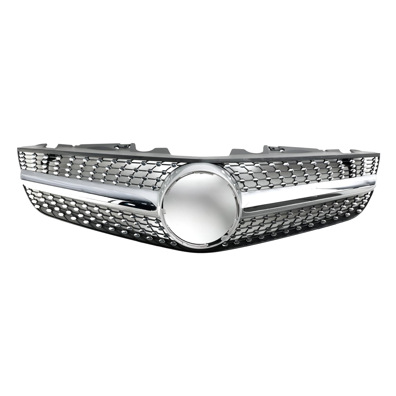 Artudatech Frontstoßstange Kühlergrill Diamond Front Bumper Upper Grill Fit for Mercedes R230 SL550 SL600 2009-2012 von Artudatech