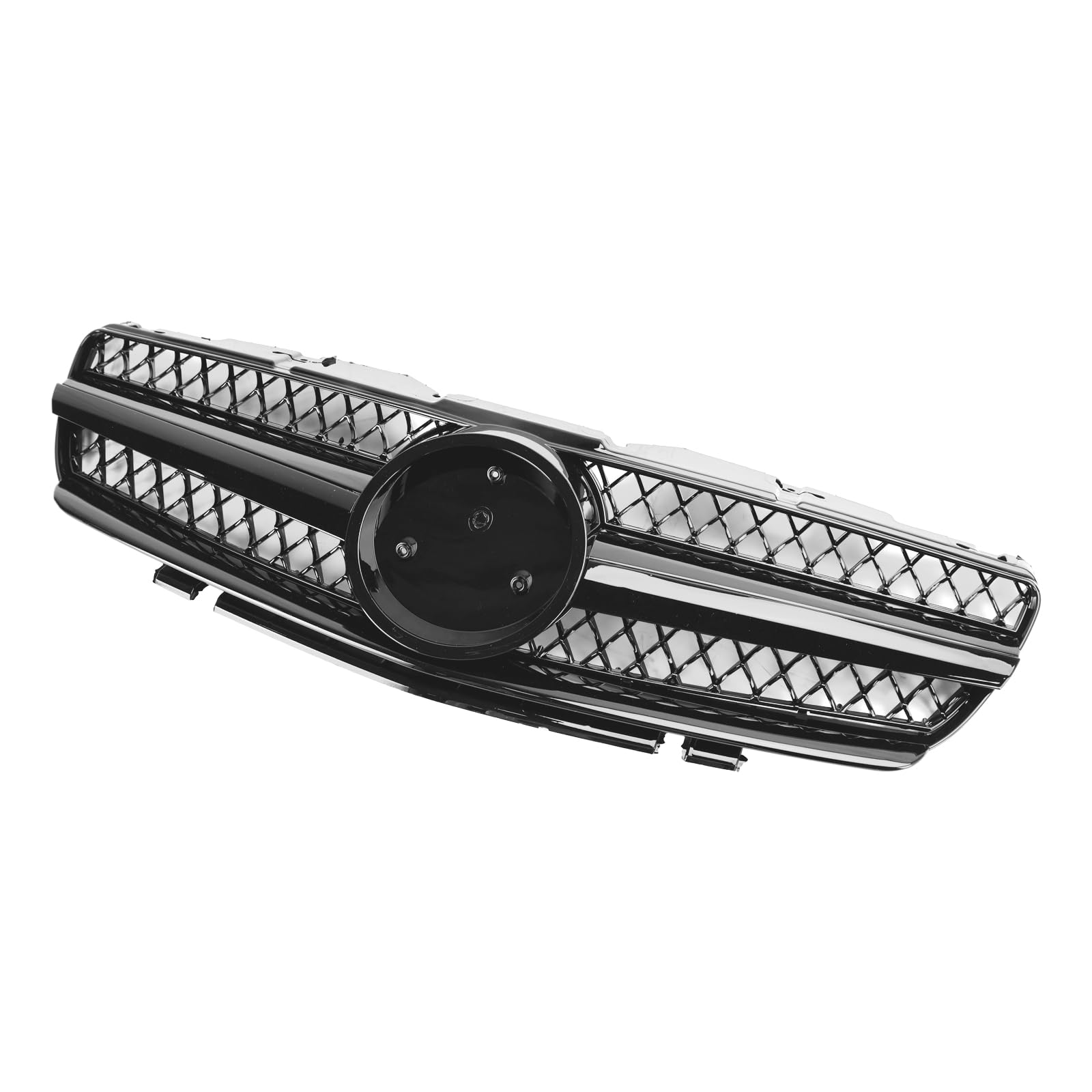 Artudatech Frontstoßstange Kühlergrill Front Upper Grille Grill Fit for Mercedes R230 SL500 SL600 2003-2006 1 Fin Star Black von Artudatech