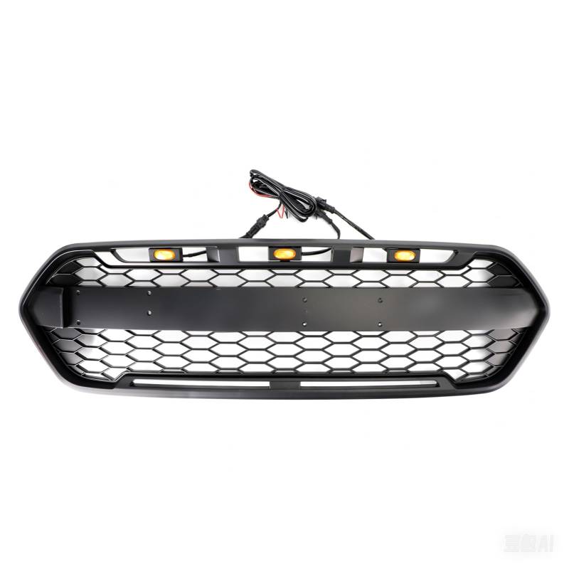 Artudatech Frontstoßstangengrill Frontgrill ABS Kühlergrill 2467234 für Transit Custom 2018-2023 Nutzfahrzeuge Front Bumper Grille with Letters von Artudatech