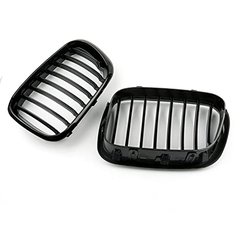 Artudatech Glanzschwarz Front-Nieren-Grill-Mesh-Gitter passend für BMW X Serie 1998-03 X5 E53 von Artudatech