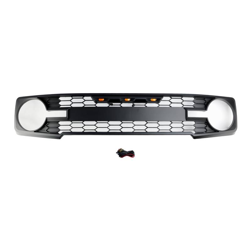 Artudatech Kühlergrill Frontstoßstange Black Front Bumper Grille Grill Fit for Ford Bronco 2021-2023 With Led Light von Artudatech